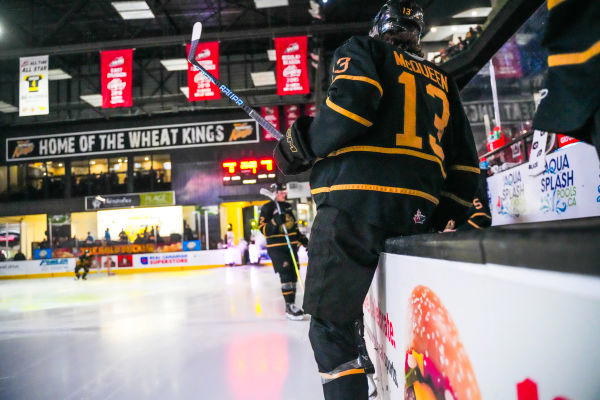 2025 NHL Draft Prospect Roger McQueen. (Credit: Brandon Wheat Kings)