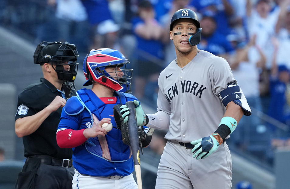 New York Yankees outfielder Aaron Judge. Credit: Nick Turchiaro-Imagn Images.