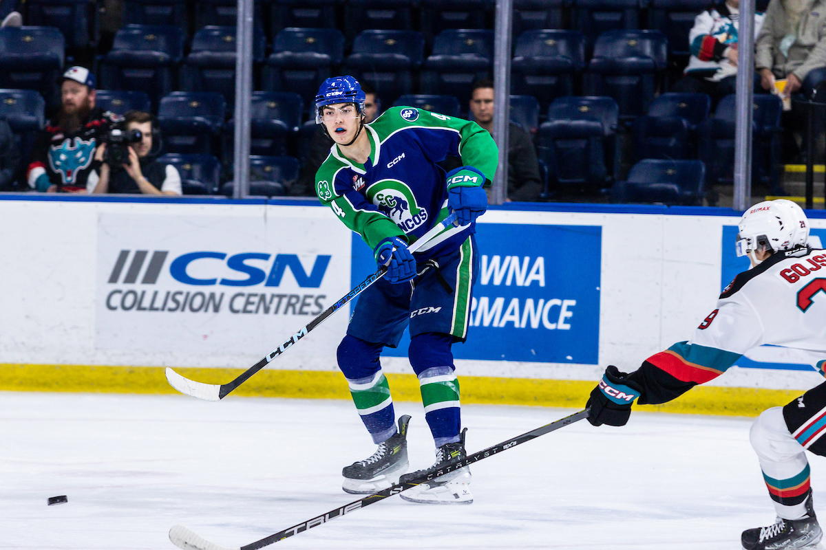 Peyton Kettles of the Swift Current Broncos (Photo Credit:&nbsp;Steve Dunsmoor/Kelowna Rockets/WHL)