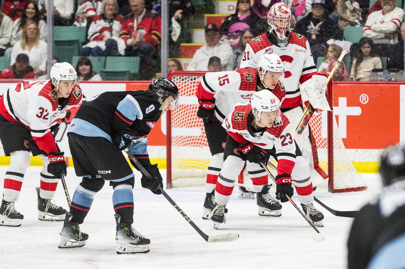 The Prince George Cougars and Portland Winterhawks lock horns at the C.N. Centre to open the 2025-26 WHL season. The two teams played a seven game series in the first round last year. (Photo by James Doyle/Prince George Cougars)