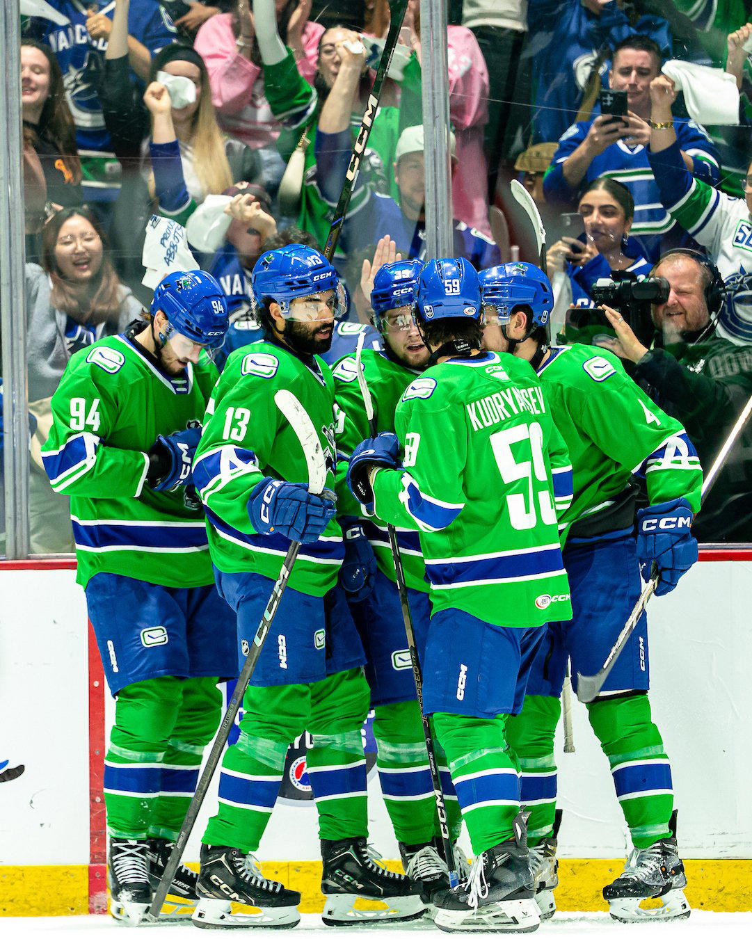 Abbotsford Canucks during Game 1 of the 2025 Western Conference Final (Photo Credit: @abbycanucks on "X")
