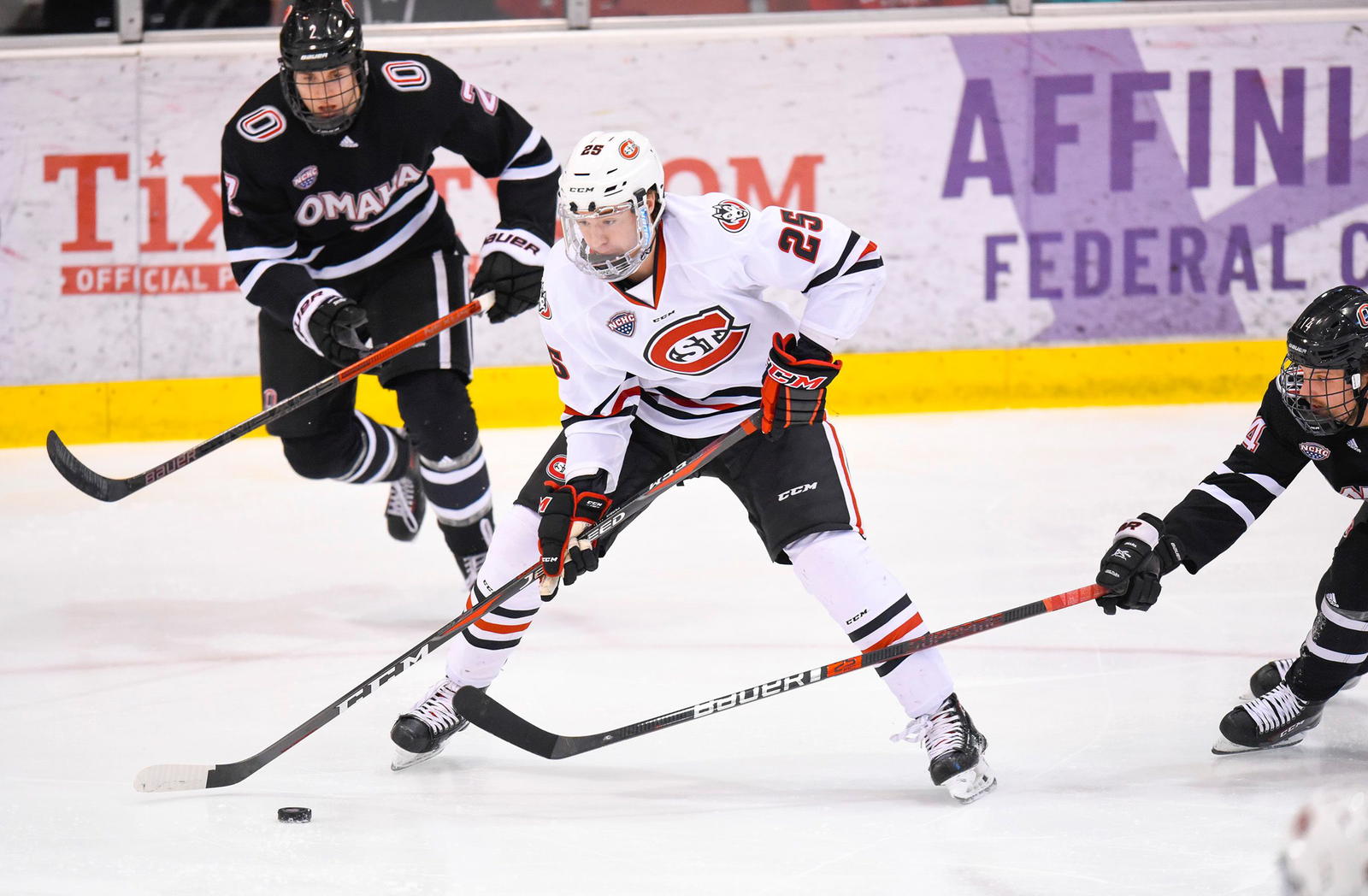 St. Cloud State s Nick Perbix skates toward the Nebraska-Omaha goal during the first period Saturday, Dec. 8, at the Herb Brooks National Hockey Center. Scsu Vs Nebraska Omaha Puk 11 St. Cloud States Nick Perbix skates toward the Nebraska-Omaha goal during the first period Saturday, Dec. 8, at the Herb Brooks National Hockey Center.