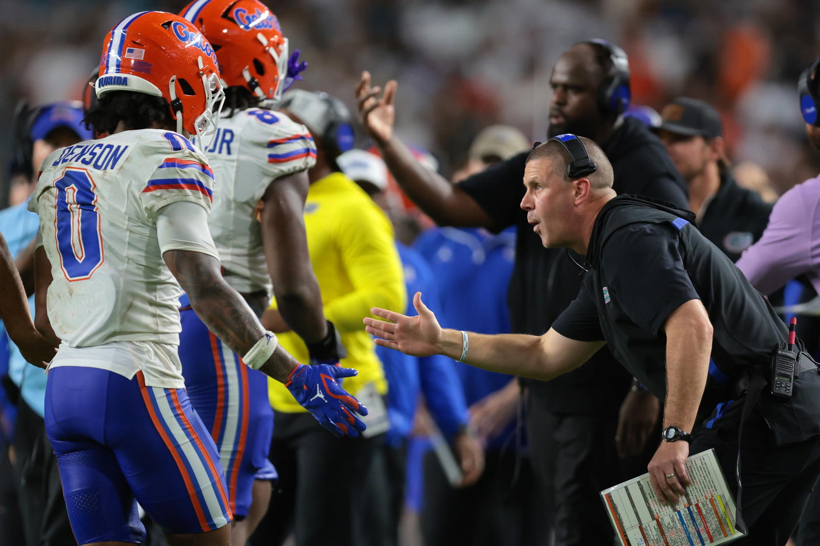 Just like last week against LSU, the Gators defense held Miami in check. But Billy Napier's offense scored only one touchdown. © Sam Navarro