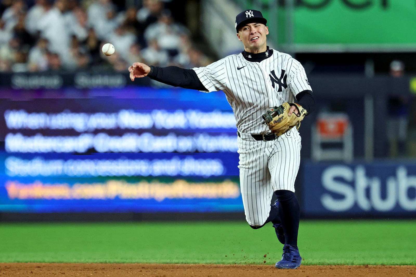 New York Yankees shortstop Anthony Volpe. Credit: Vincent Carchietta-Imagn Images.