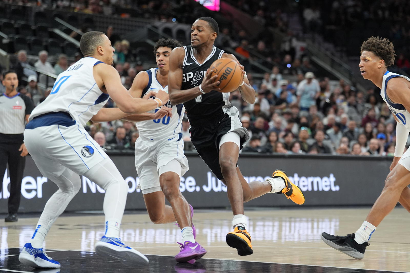 San Antonio Spurs guard De'Aaron Fox. Credit:&nbsp;Daniel Dunn-Imagn Images.