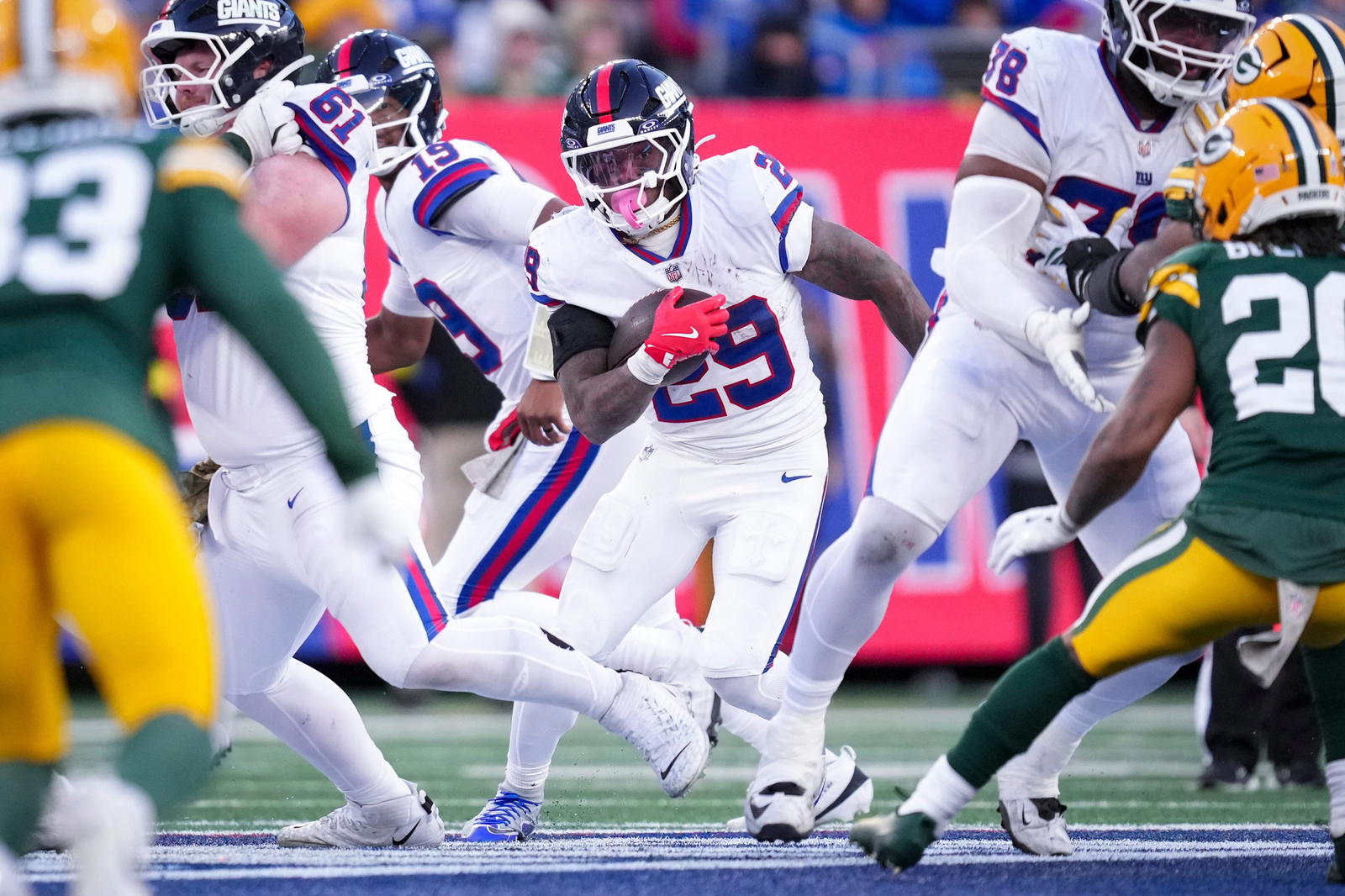 New York Giants running back Tyrone Tracy. Credit:&nbsp;Yannick Peterhans / USA TODAY NETWORK via Imagn Images.