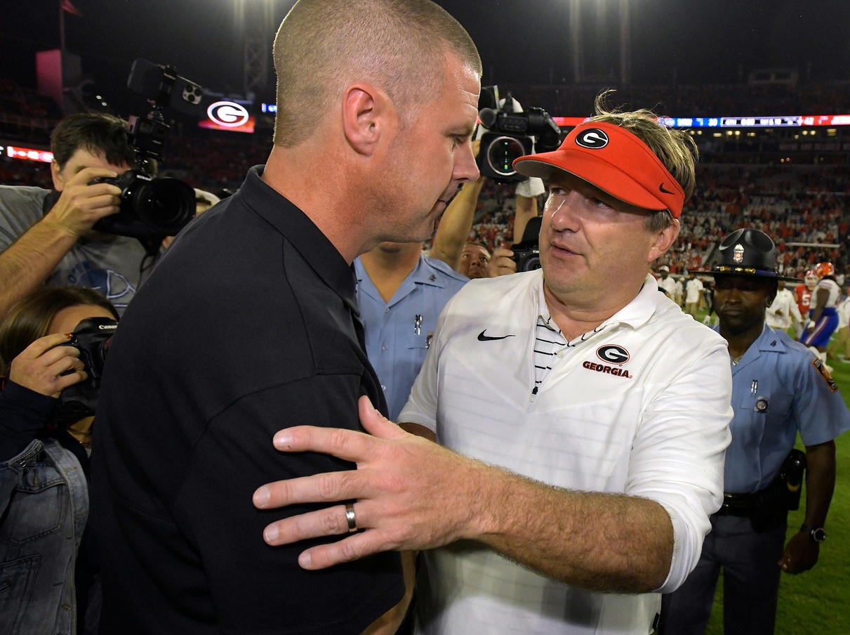 Billy Napier's Gators were 0-3 against Kirby Smart's powerful Georgia teams.&nbsp;© Bob Self/Florida Times-Union / USA TODAY NETWORK