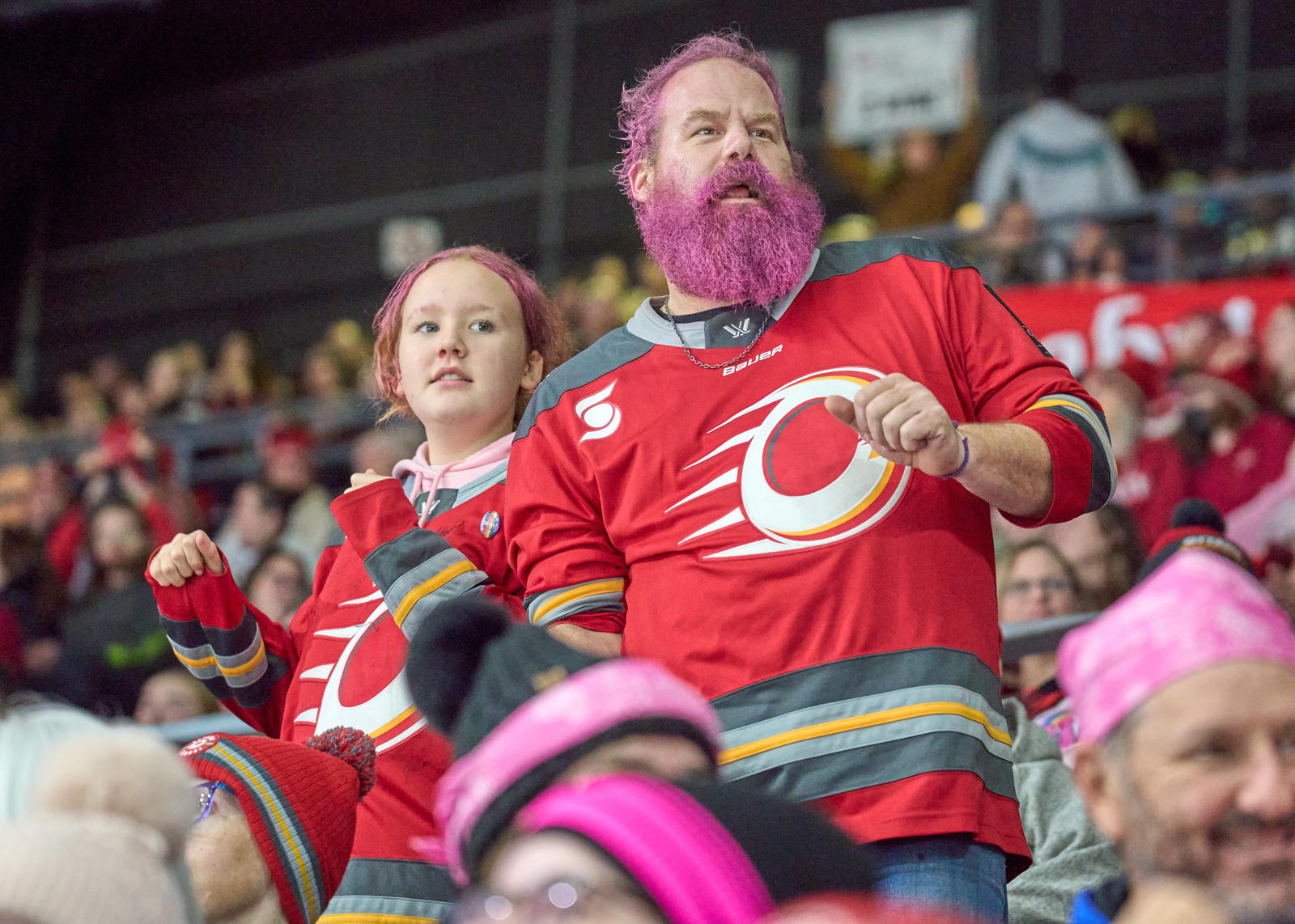 Ottawa Charge fans donning pink - Photo @ Ellen Bond