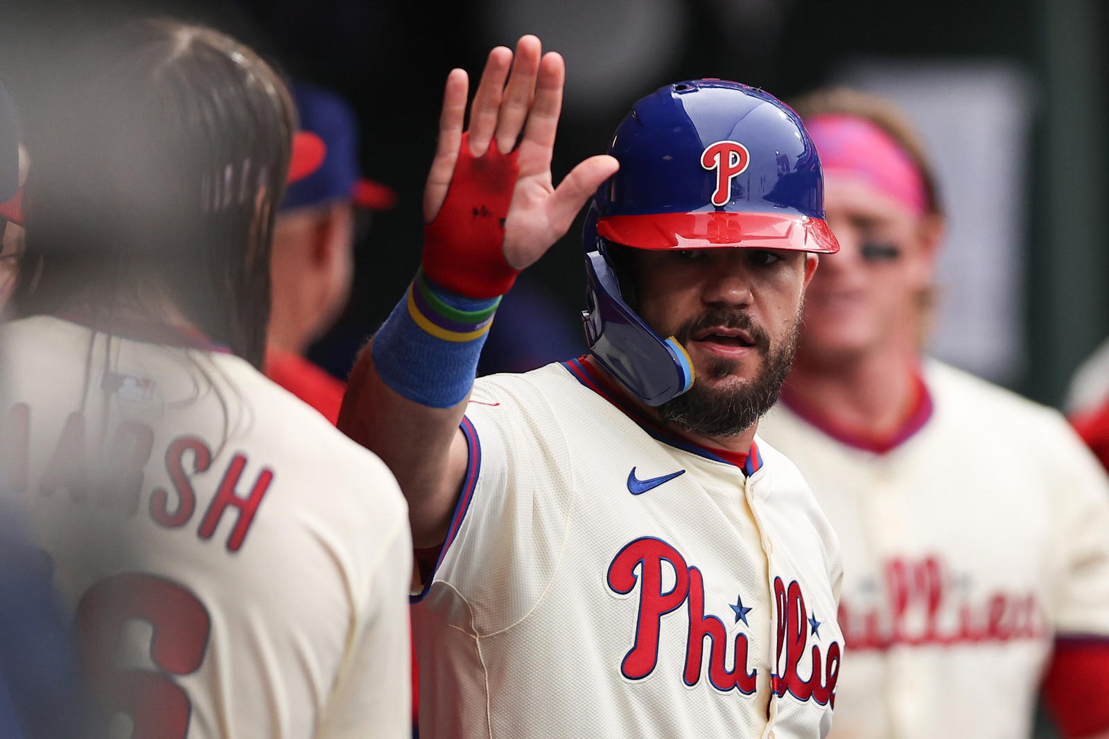 Philadelphia Phillies designated hitter Kyle Schwarber. Credit:&nbsp;Bill Streicher-Imagn Images.