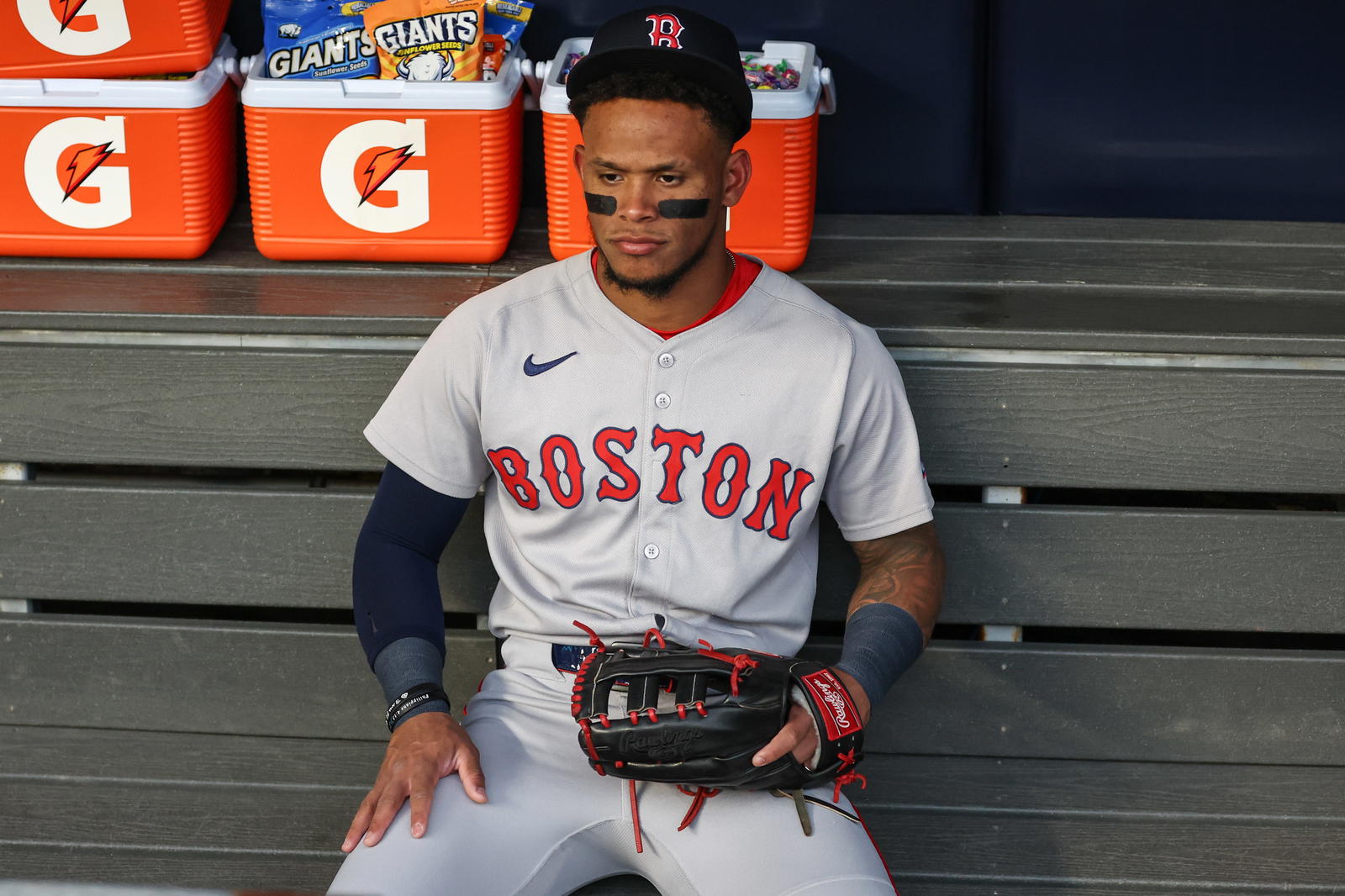 Boston Red Sox center fielder Ceddanne Rafaela (3) at Yankee Stadium on Aug. 21. Wendell Cruz-Imagn Images