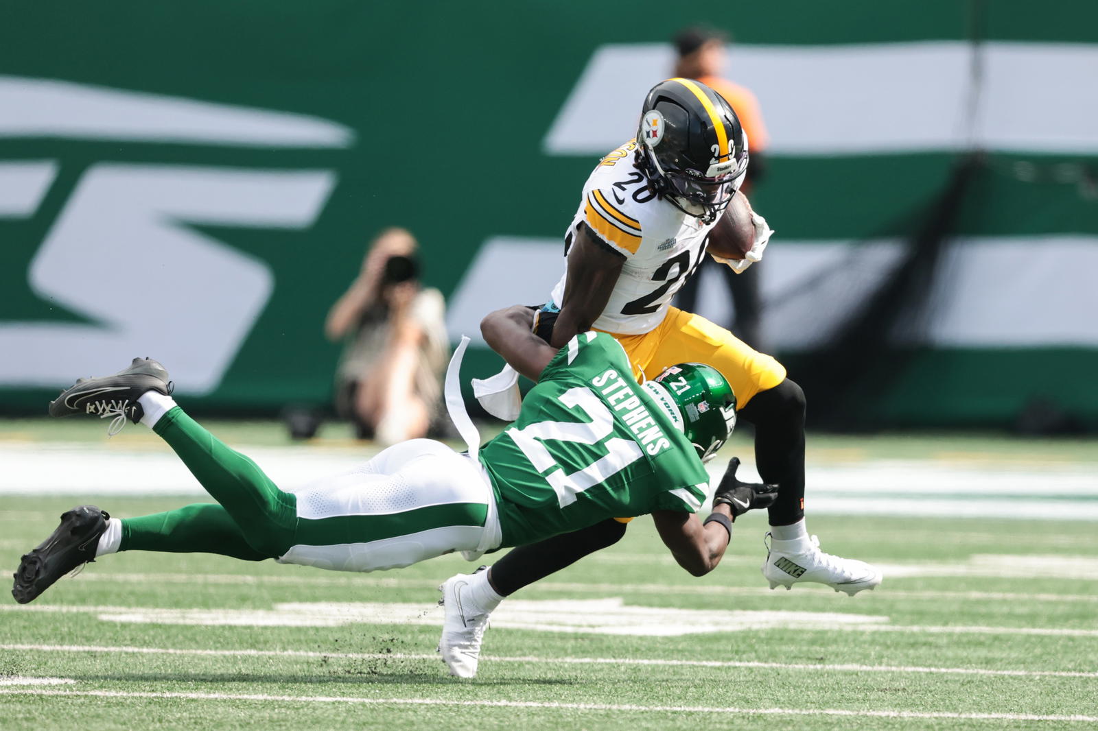 Pittsburgh Steelers running back Kaleb Johnson. Credit: Vincent Carchietta-Imagn Images.