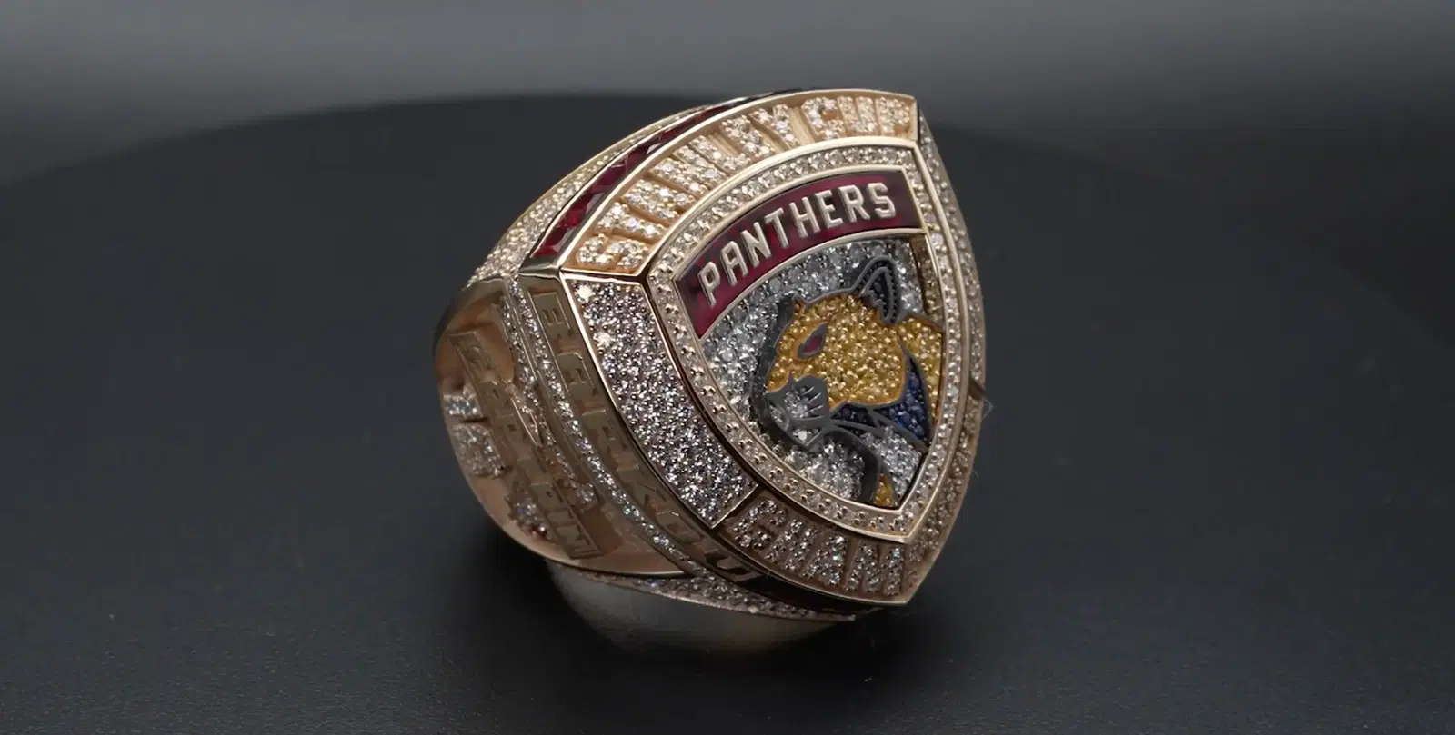Florida Panthers Stanley Cup Championship ring belonging to Panthers Captain Sasha Barkov. (Florida Panthers)